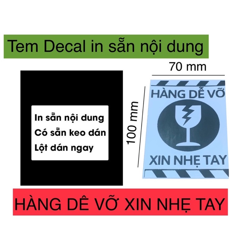 Set 20 Tem In Sẵn [ HÀNG DỄ VỠ XIN NHẸ TAY ] Size to
