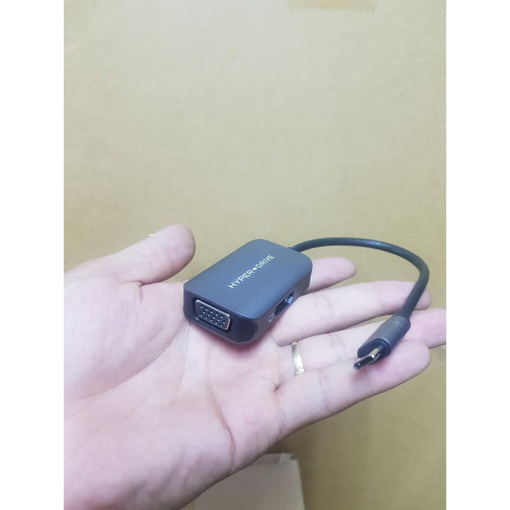 Cổng Chuyển HYPERDRIVE Type C To HDMI/VGA 4K 2 IN 1