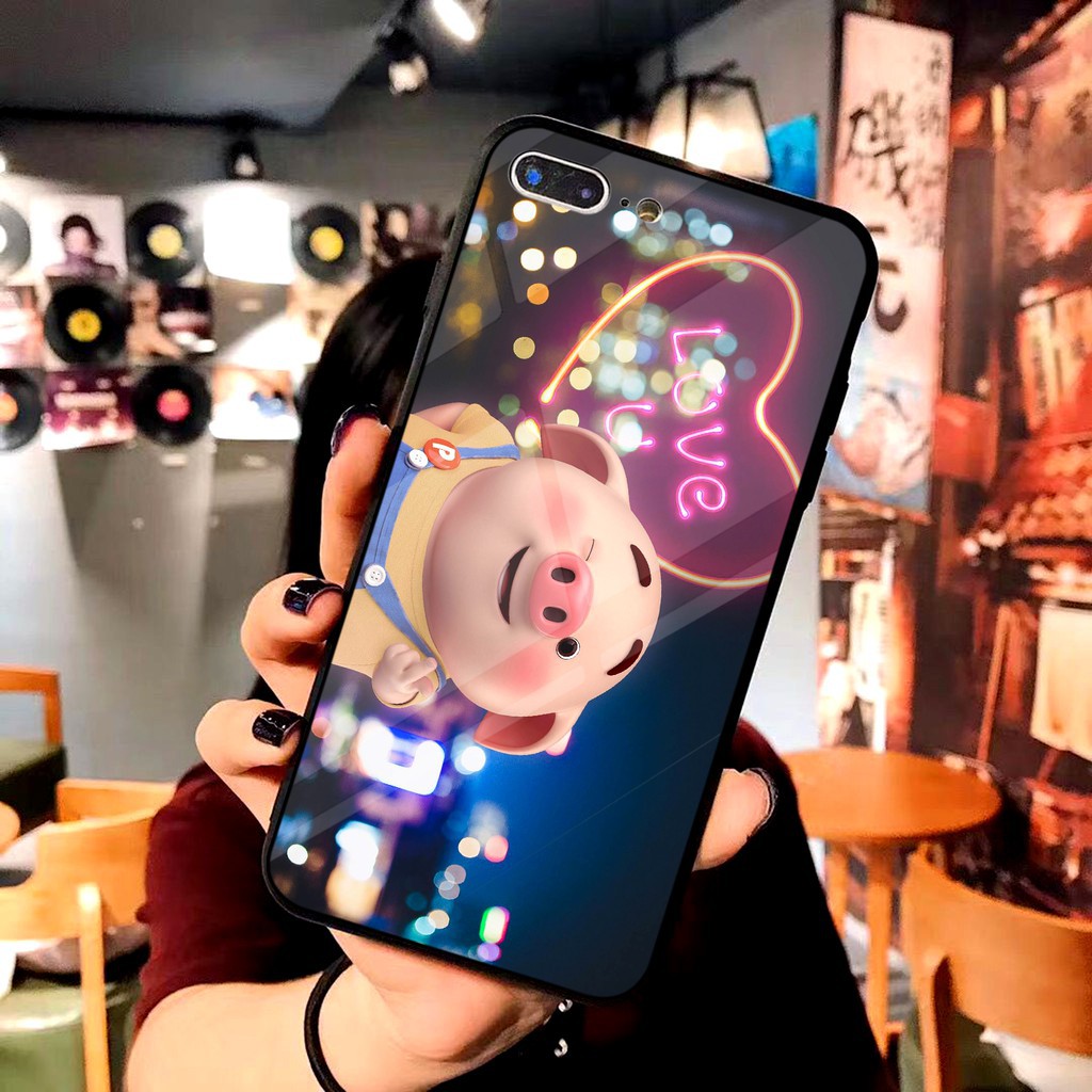 [HOT] ỐP IPHONE - ỐP KÍNH - M299 Heo Love You