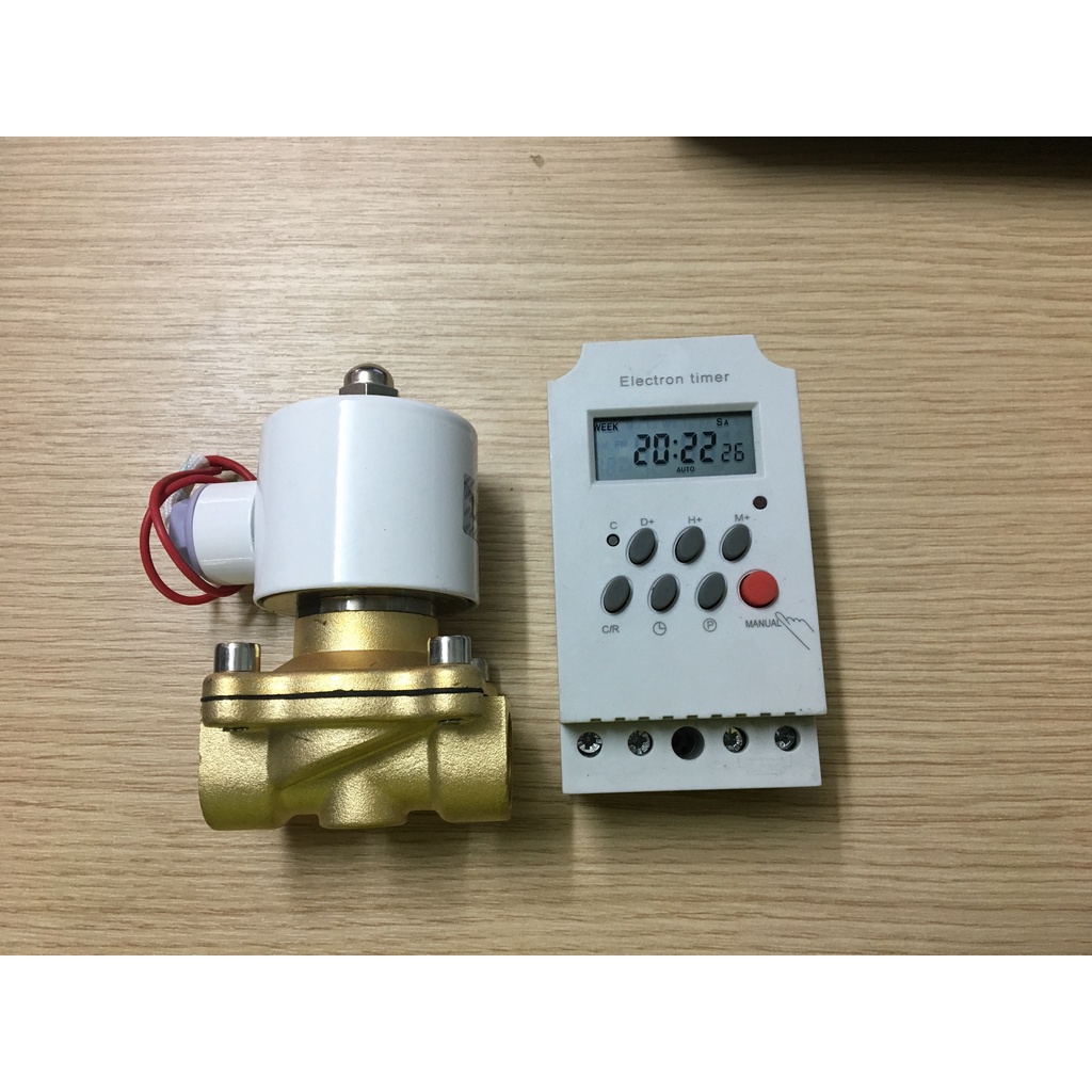 Bộ Tưới Cây Tự Động - gồm Van điện từ 21mm+ hẹn giờ KG316T-II