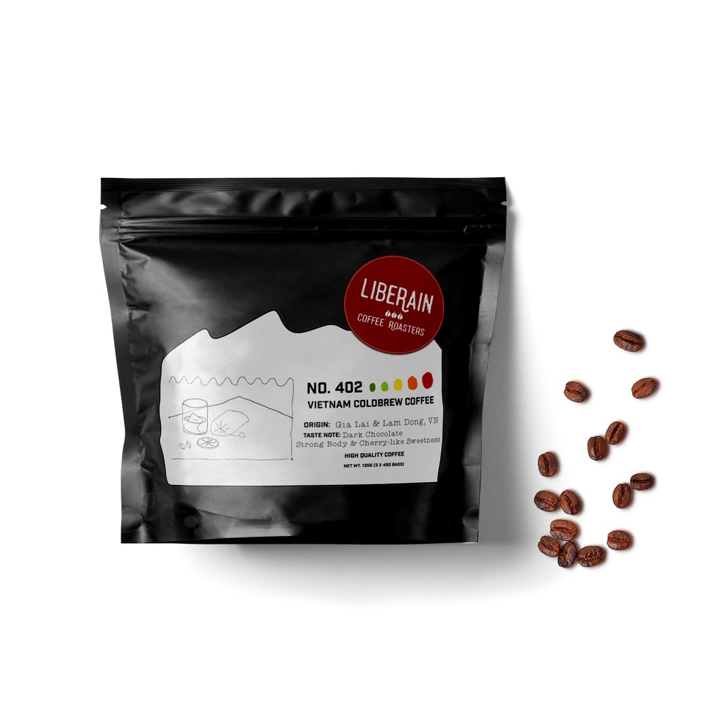 [Mã GROXUAN1 giảm 8% đơn 150K] Cà phê cold brew túi lọc Liberain 401 - Gu vị truyền thống, đắng đậm mạnh