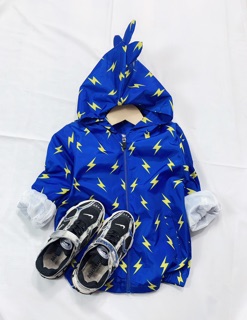Áo Gió mũ khủng long 2 lớp Bé Trai