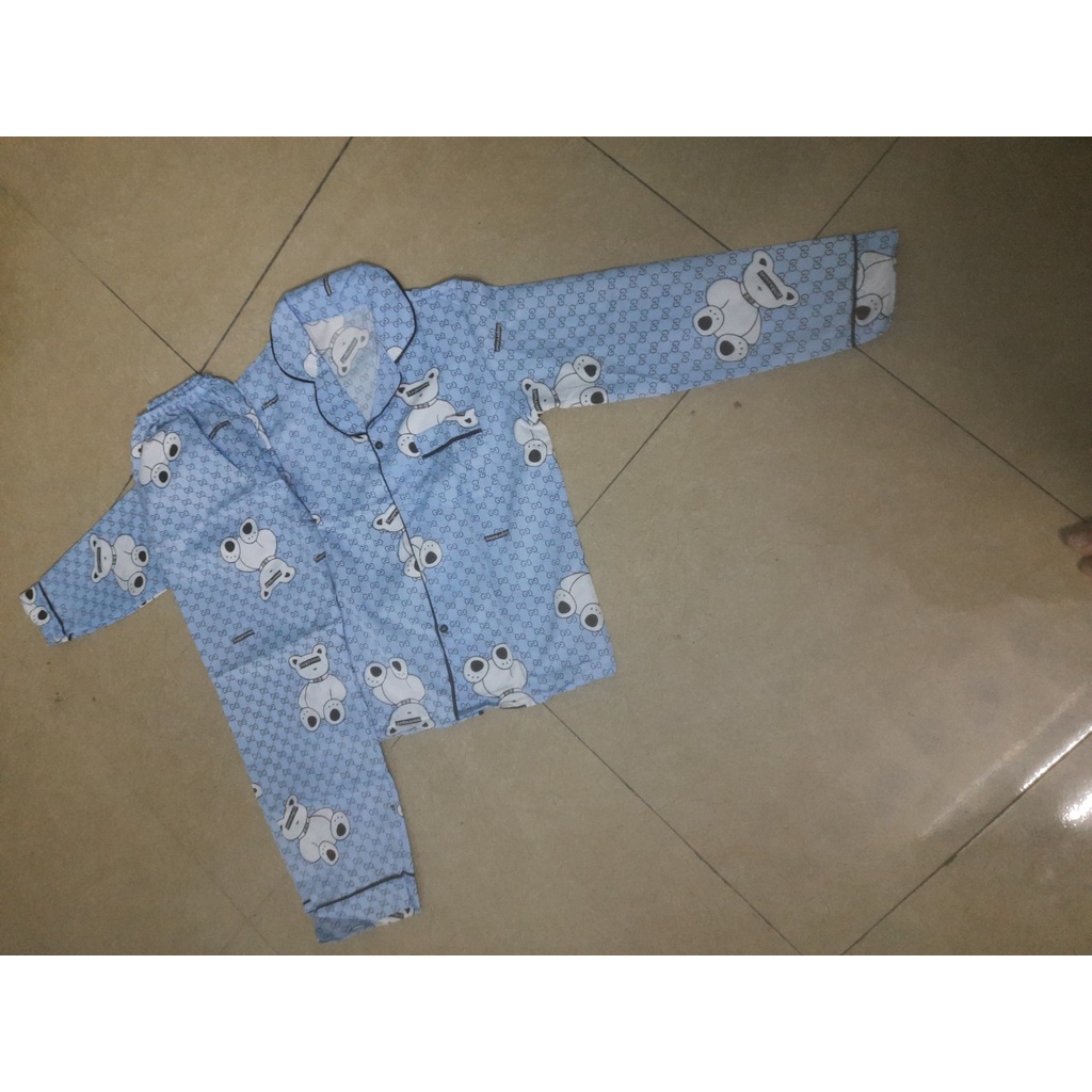Bộ pijama tay dài quần dài hoạ tiết  vải kate thái mặc nhà siêu đẹp- Đồ ngủ nữ dài tay sau sinh