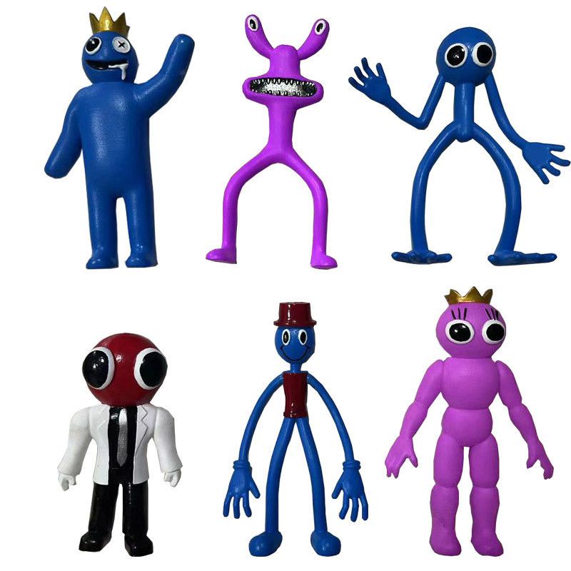 Hot Game 6/8Pcs Roblox Rainbow Friend Model Decoration Handmade Doll Peripheral Toys Kids Gifts