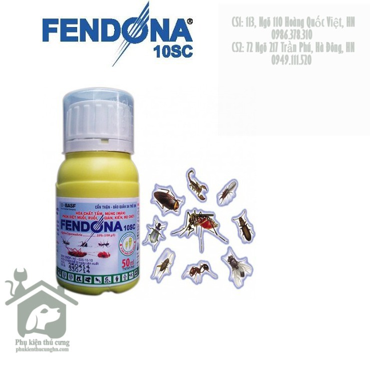 Diệt muỗi FENDONA 10SC 50ml - Phụ kiện thú cưng Hà Nội