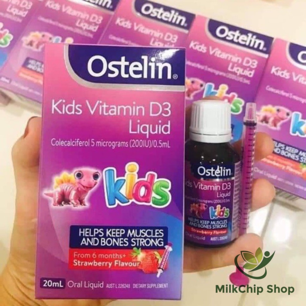 Vitamin D3 Ostelin cho bé của Úc dạng nước 20ml (có xilanh chia vạch) TP05