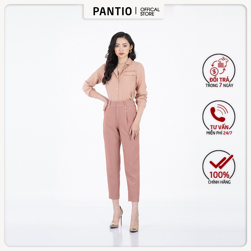 Quần dài nữ chất liệu Thô đũi, dáng suông FQD5795 - PANTIO