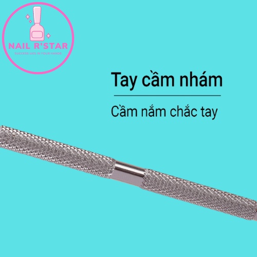 Cây đẩy da chết  - Cây cạo sơn gel, lấy khóe móng loại inox 304 chuyên dụng NAIL R’STAR
