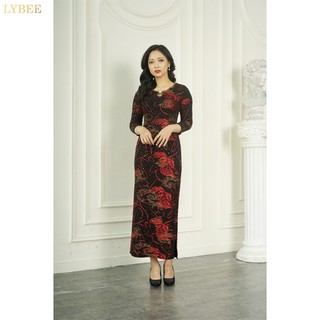 [Mã BMLT30 giảm đến 30K đơn 299K] Váy trung niên LYBEE co dãn 4 chiều mã 552