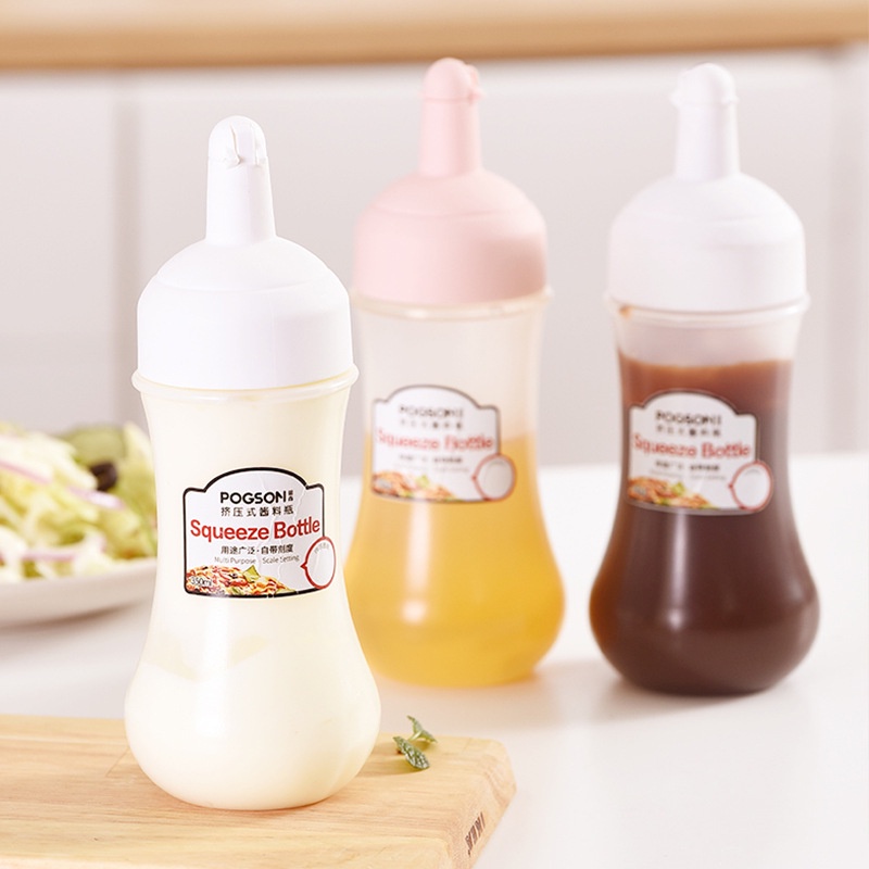 Bình đựng nước sốt dạng bóp chống rò rỉ/ 3 Đĩa nước chấm tiện dụng cho nhà bếp