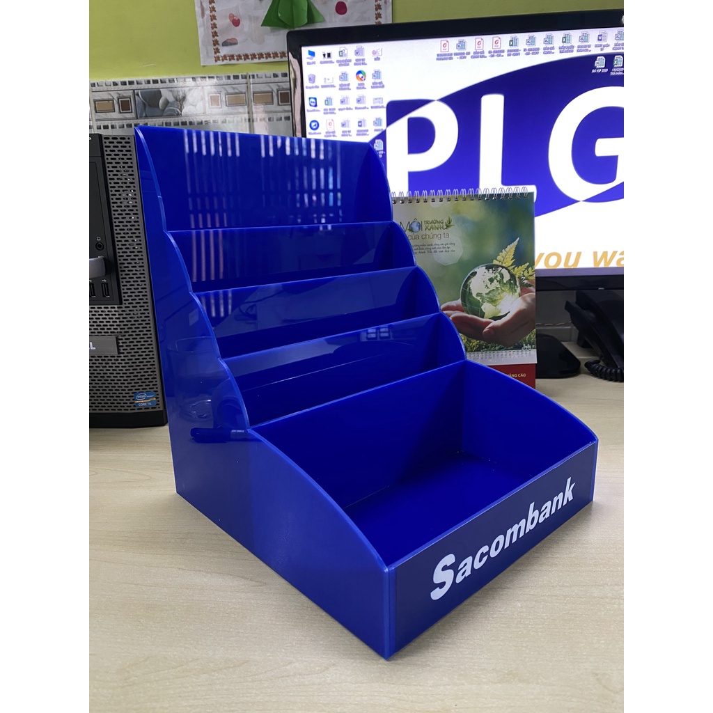 Kệ mica kết hợp mẫu dấu