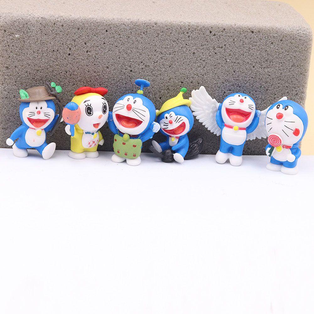Bộ 6 Mô Hình Nhân Vật Phim Hoạt Hình Doraemon Bằng Pvc