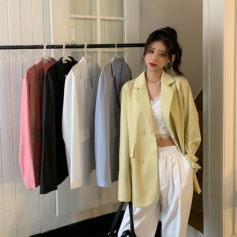 Áo khoác blazer SUXI thiết kế kiểu dáng đơn giản thời trang mùa xuân dành cho nữ