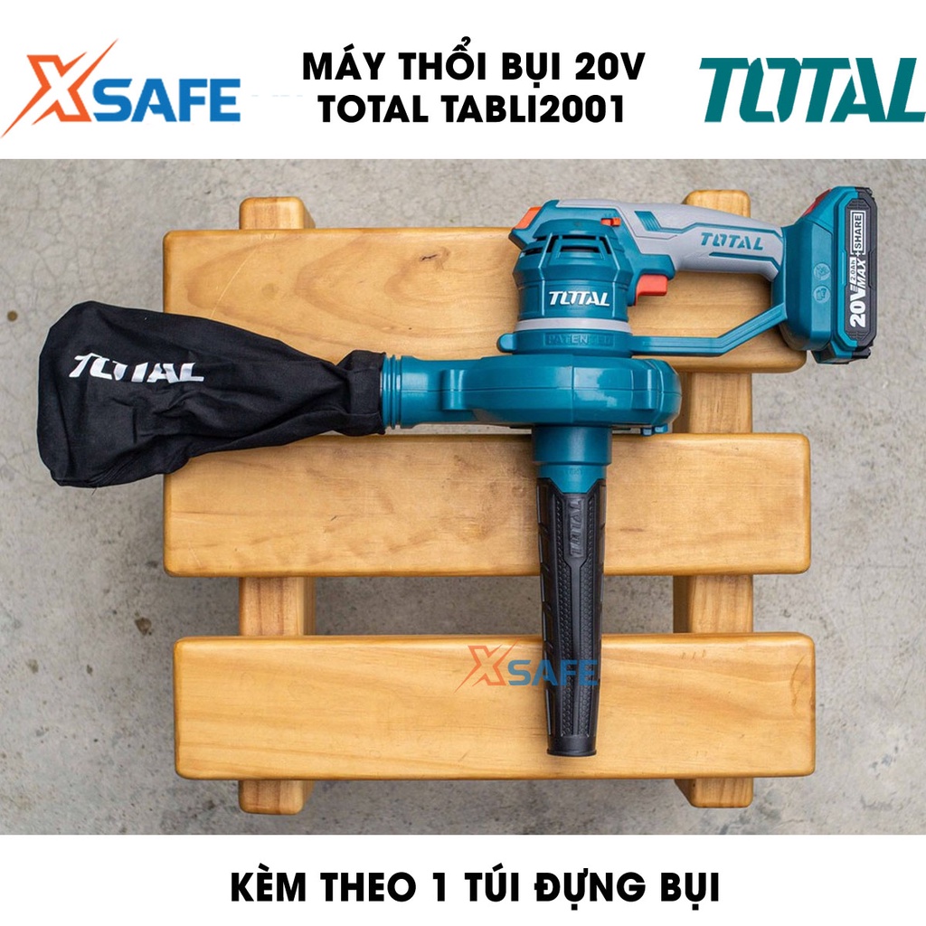 Máy thổi bụi dùng Pin 20V TOTAL TABLI2001 ba tốc độ (Không kèm pin, sạc) Máy thổi bụi cầm tay lượng thổi tối đa 2.5m3/ph