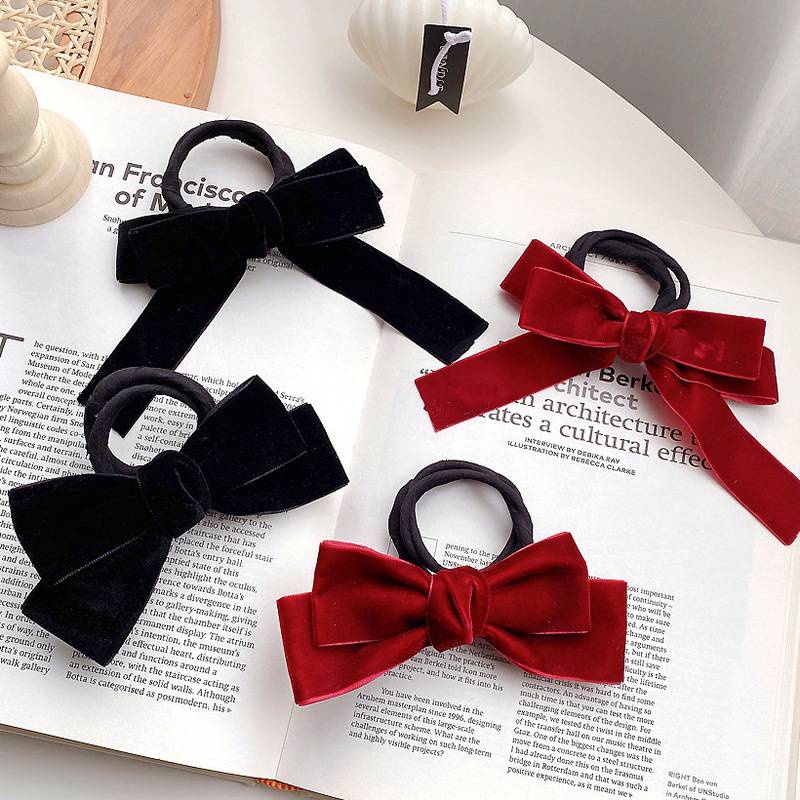 Dây Buộc Tóc Vải Nhung Thắt Nơ Xinh Xắn