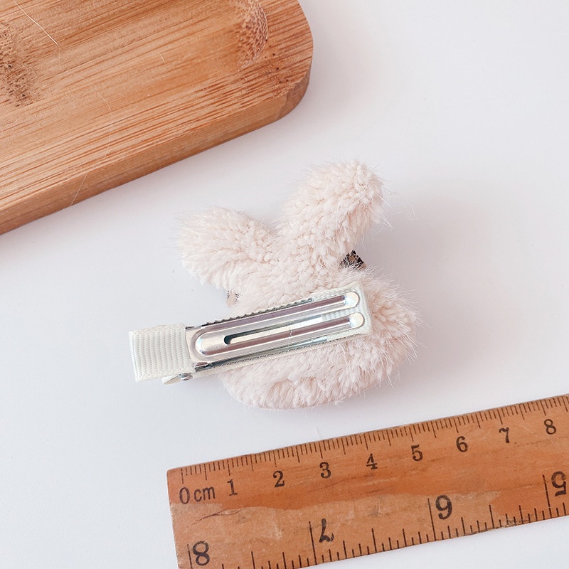 Kẹp Tóc Hình Thỏ Xinh Xắn, Lông Cừu Vintage Dành Cho Bé Gái MS10