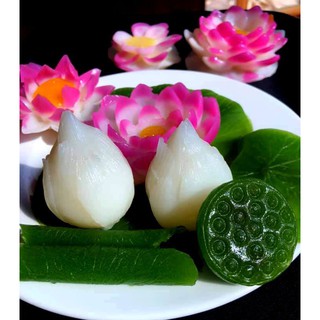 BÚP SEN KHUÔN SILICON 4D HOA NỔI