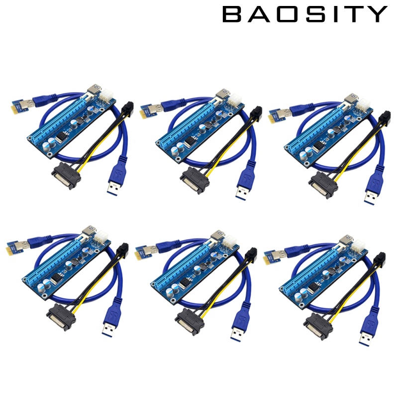 [BAOSITY]Laptop PCI-E 1X to 16X USB3.0 6Pin Graphics Extension Card Adapter Cable