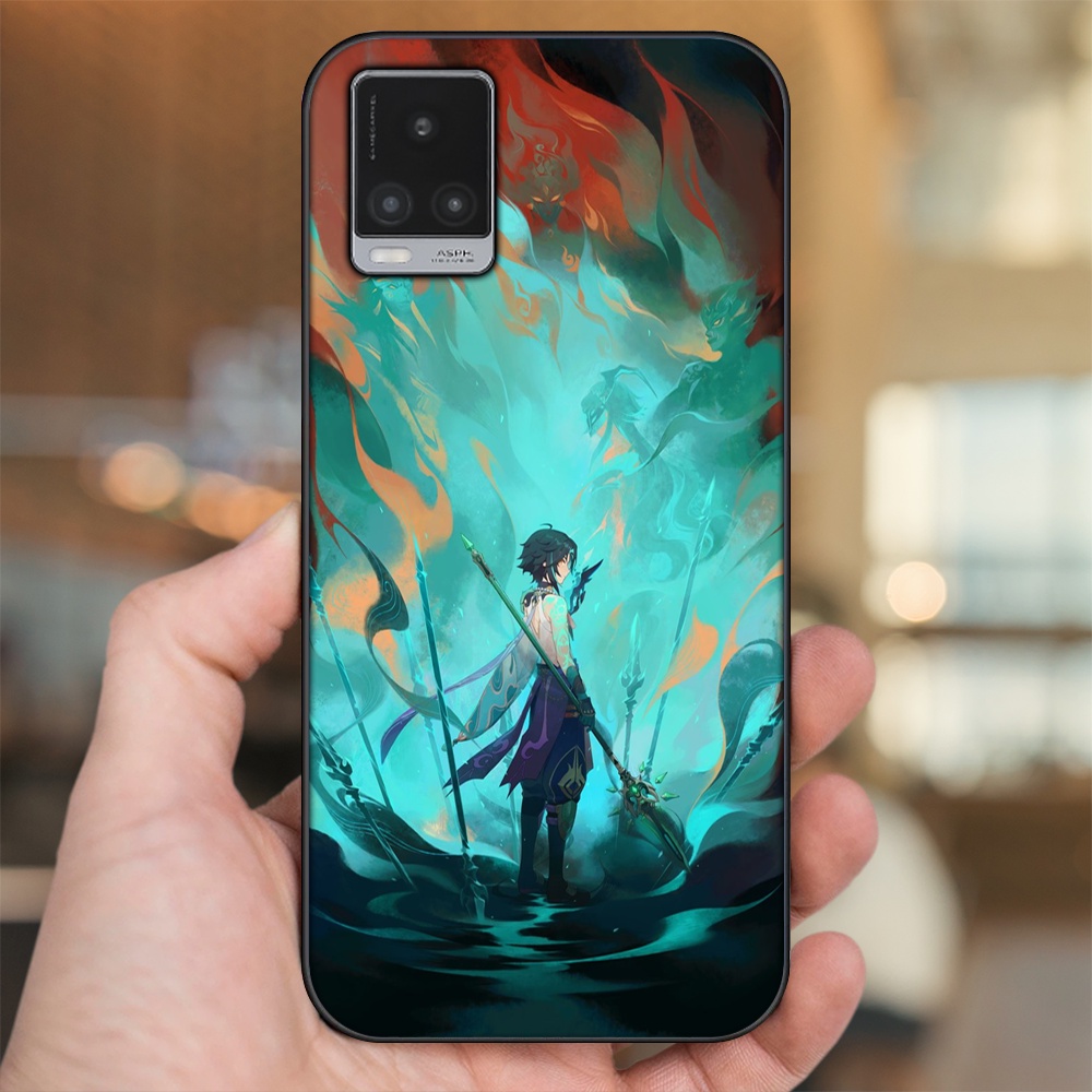 Ốp lưng Vivo V20 viền đen in hình Xiao Genshin Impact