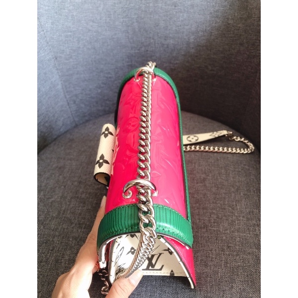 Túi xách LV phối màu da thật phủ bóng size 23