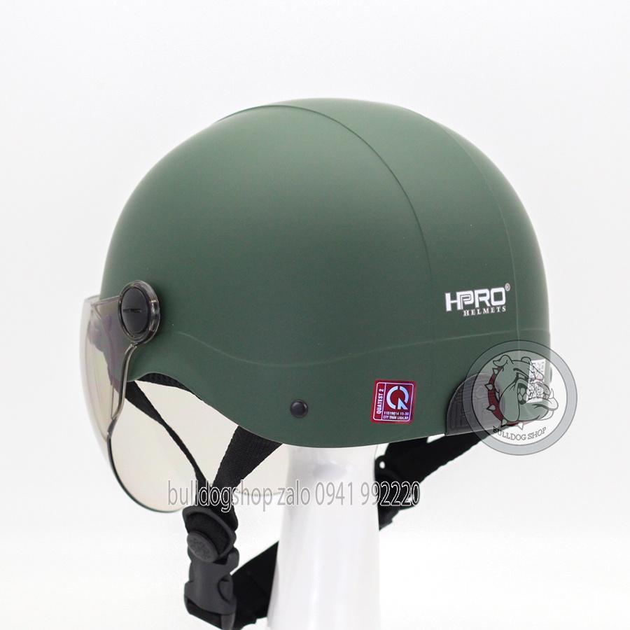 Mũ Bảo Hiểm Nữa Đầu Có Kính HP Helmet HP02K - Bulldogshop
