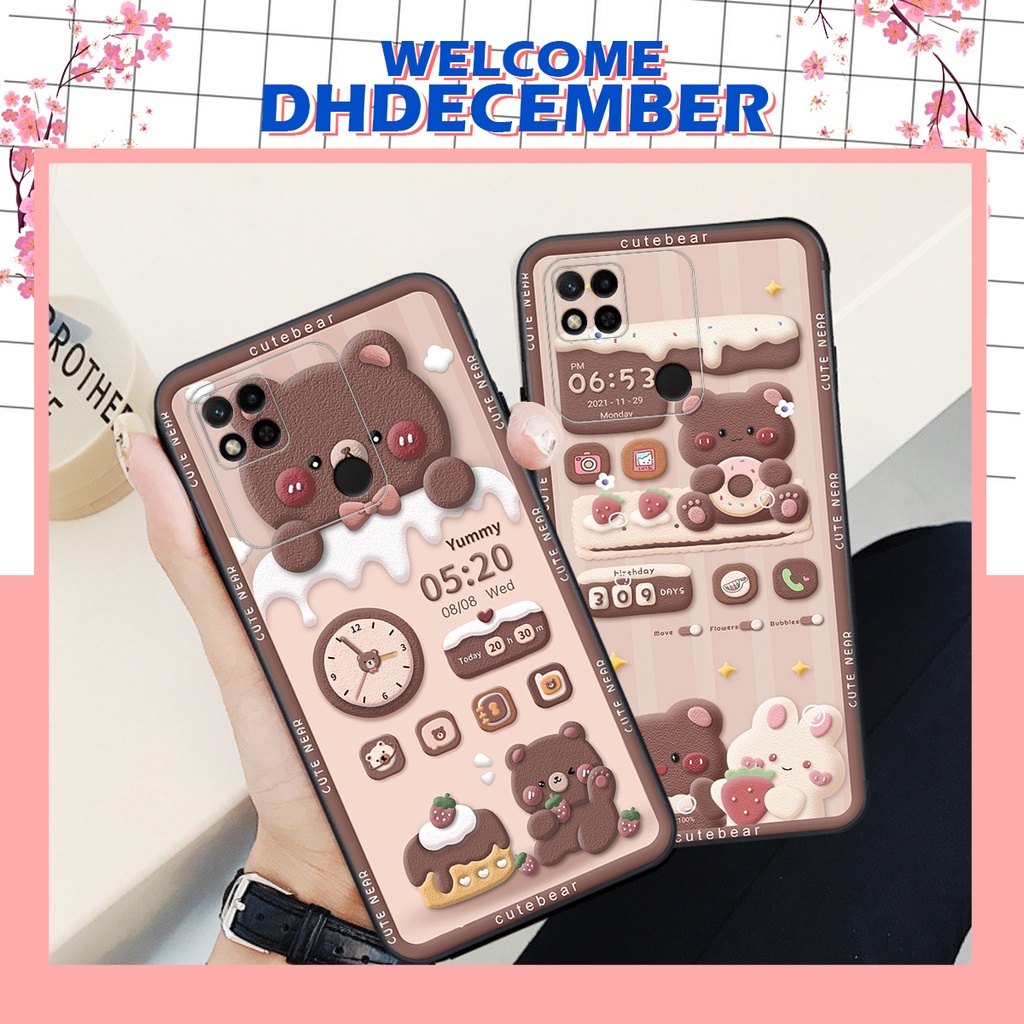 Ốp lưng Xiaomi REDMI 10A - BẢO VỆ CAMERA in hình 3D GẤU HỒNG-GẤU BE3R -XINH XẺO CỰC ĐẸP