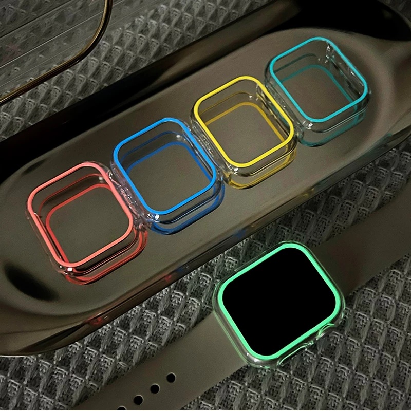 Khung PC Cứng Bảo Vệ Mặt Đồng Hồ Apple Watch 45mm 41mm 38mm 42mm 40mm 44mm iWatch 7 6 5 4 3 SE