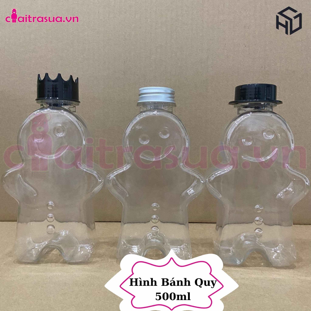 Chai Nhựa Pet  Cao Cấp hình nhân vật  400-700ml  dùng đựng trà sữa, nước ép, kẹo giá rẻ tại xưởng