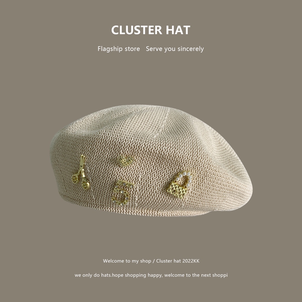 Mũ Beret Mỏng Thoáng Khí Phong Cách Nhật Bản Cho Nữ