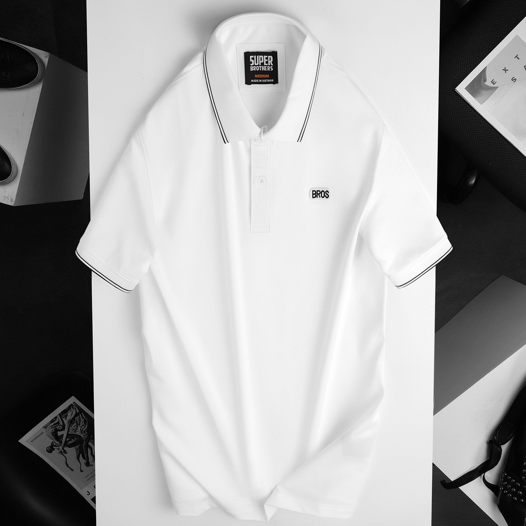 Áo polo nam super bros hàng chính hãng xịn đẹp, form slim fit vừa người, chất vải cá sấu cotton cvc cao cấp, thoáng mát