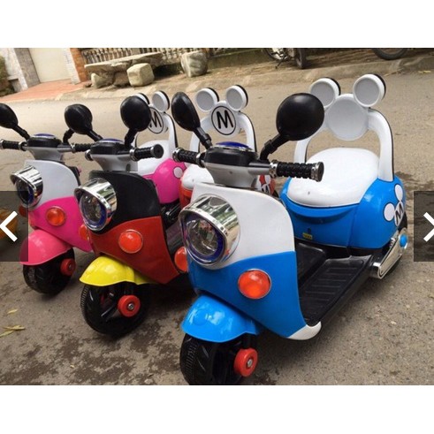 [Freeship] XE MÁY ĐIỆN VESPA M CHO BÉ MICKY