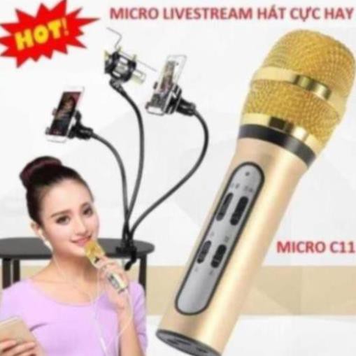 Micro Livestream, Mic Hát Karaoke Thu Âm C11 Âm Thanh Chuyên Nghiệp