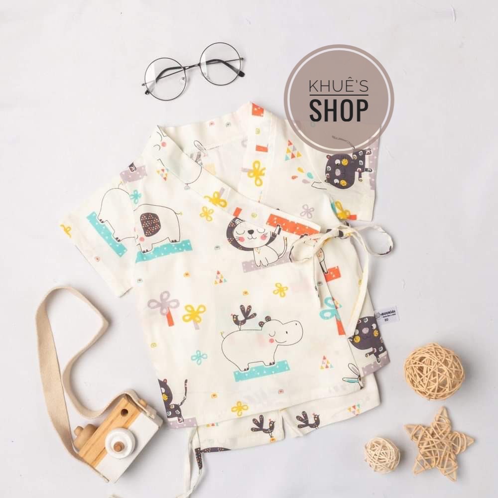 Bộ Yukata cotton mềm mát mùa hè cho bé yêu từ 8 - 24kg
