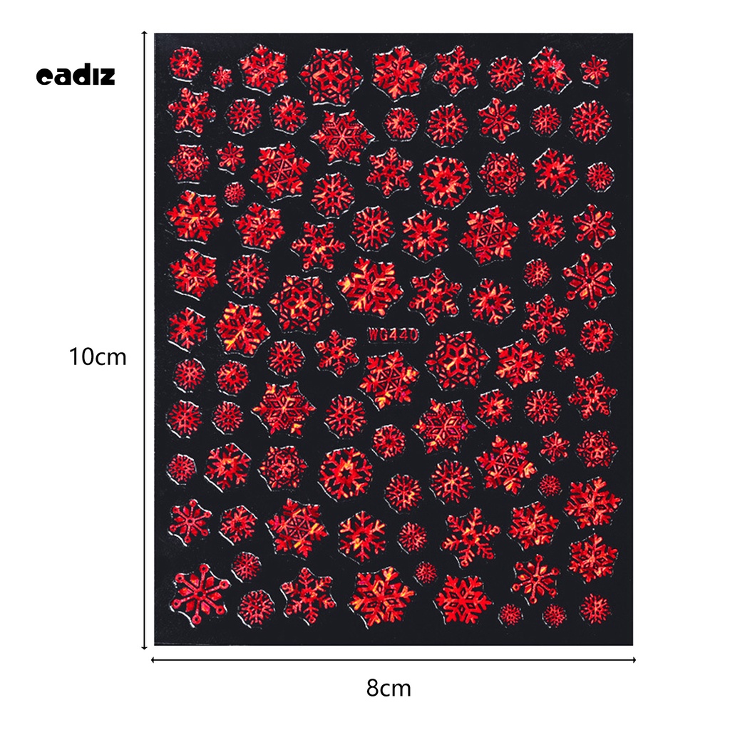 [Hàng mới về] Nhãn dán trang trí móng tay in hình bông tuyết giáng sinh