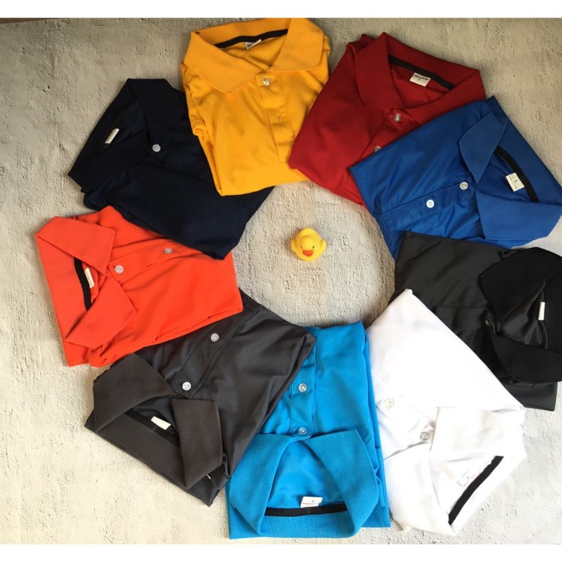 ÁO THUN NAM POLO CÔ TRỤ CHẤT COTON GAI MÁT, CO GIÃN NAM NỮ ĐỀU MẶC DC