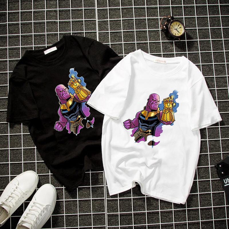 Áo thun unisex Hàn Quốc in thanos cá tính vải dày mịn 2019T1069