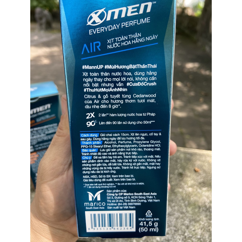 Xịt toàn thân Nam Xmen 50ml Mann Up với kiểu dáng và thiết kế hiện đại dành riêng cho Nam giới