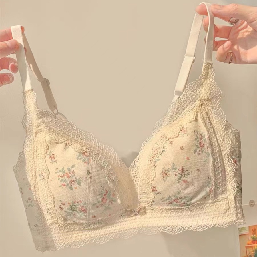 Áo Ngực Ren Mỏng Chống Chảy Xệ Phong Cách Pháp Cho Nữ