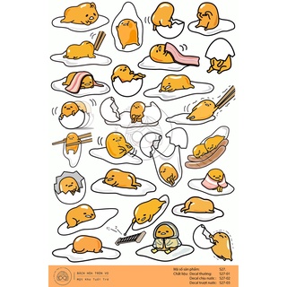 Stickers/ Hình dán GUDETAMA- trứng lười(combo10-60 stickes)