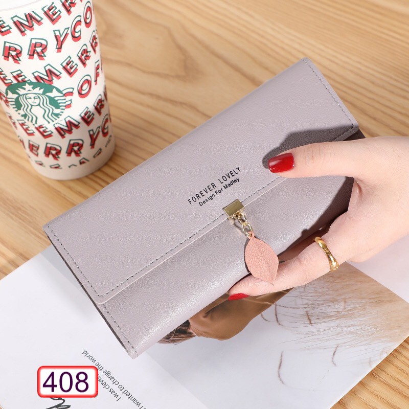 VÍ DÀI NỮ CẦM TAY FOREVER YOUNG CHIẾC LÁ 408 THỜI TRANG
