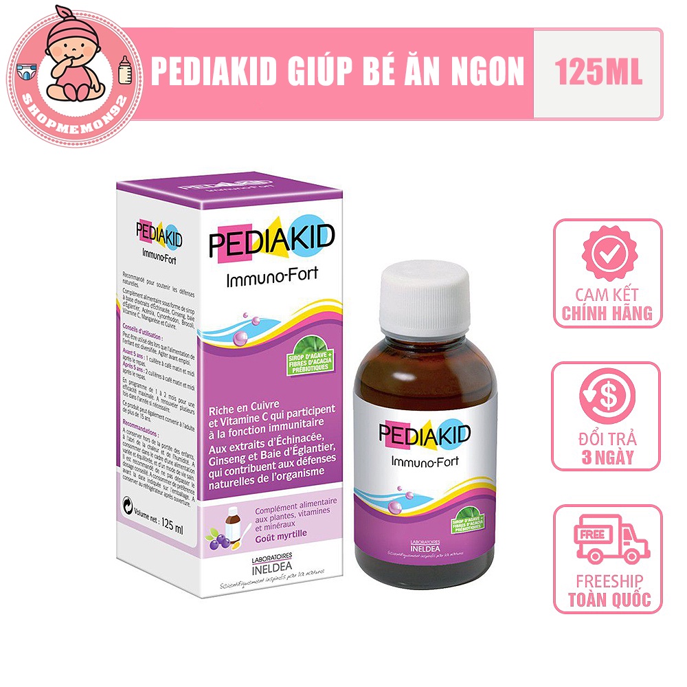 Vitamin Pediakid Immuno Fort -Siro Tăng Sức Đề Kháng Cho Bé .Lọ Tím