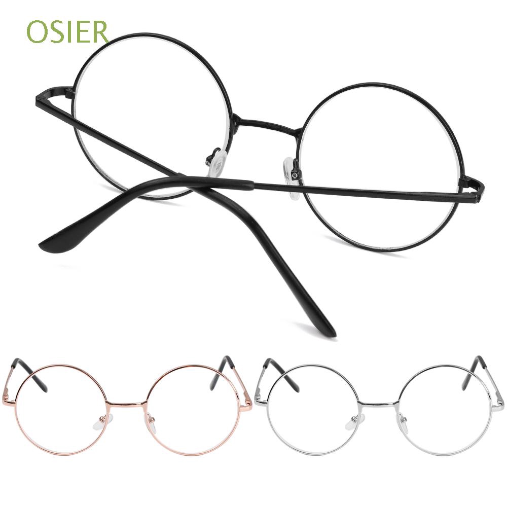 Kính mặt tròn gọng kim loại siêu nhẹ có độ -1.00~-4.0 thời trang