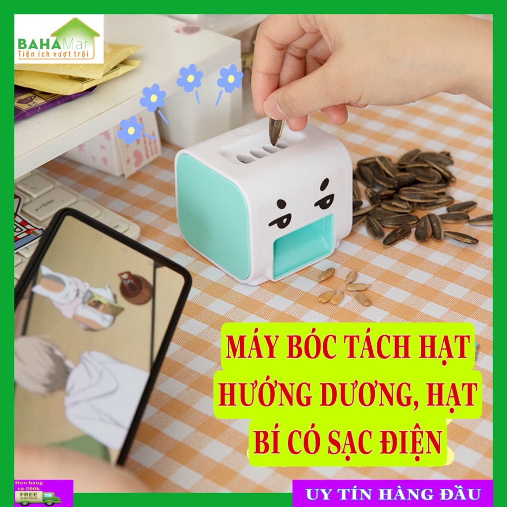 MÁY BÓC TÁCH HẠT HƯỚNG DƯƠNG, HẠT BÍ CÓ SẠC ĐIỆN "BAHAMAR" Tách vỏ hạt một cách hiệu quả cao, động cơ giảm mô-men xoắn