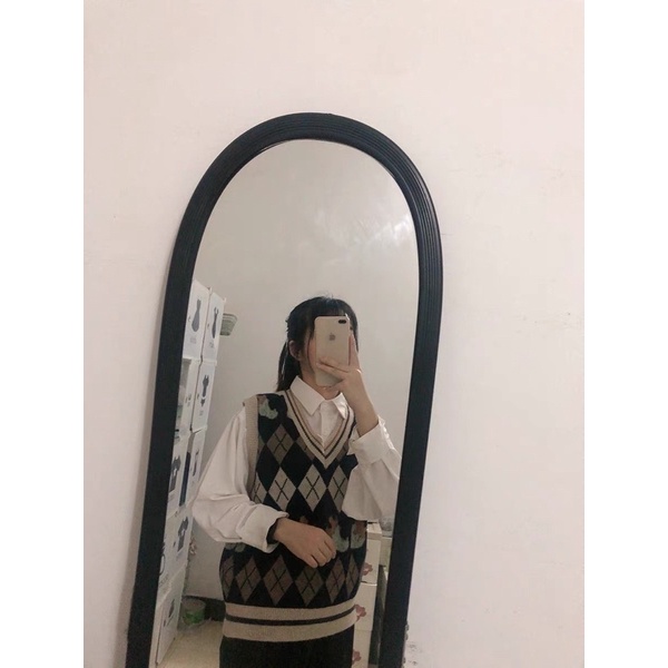 Áo len gile hoạ tiết