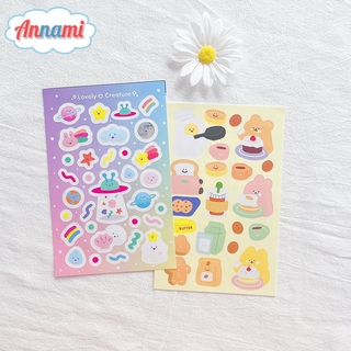 Sticker Trang Trí Sổ Lưu Niệm Hình Chú Gấu Và Ngôi Sao Dễ Thương