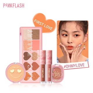 Bộ trang điểm PINKFLASH phiên bản đặc biệt với phấn mắt + son lì mềm môi + phấn má hồng + phấn nền kiểm soát dầu