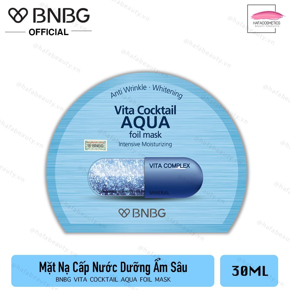 Mặt nạ dưỡng da ẩm mượt BNBG Vita Cocktail Aqua Foil Mask - Moisturizing.màu xanh