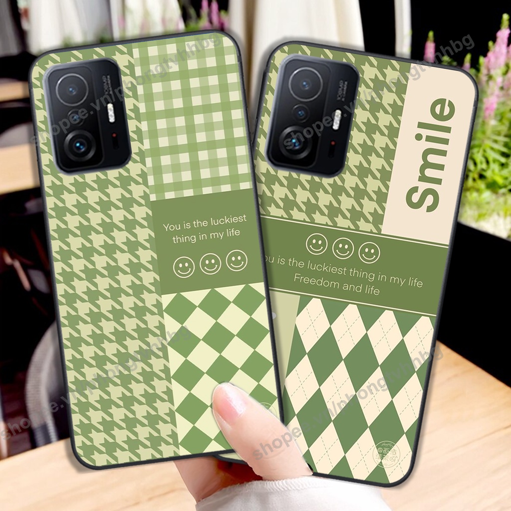 Ốp lưng Xiaomi Xiaomi 11T 5G - Xiaomi 11T Pro 5G  in mẫu gấu bo viền , smile mặt cười