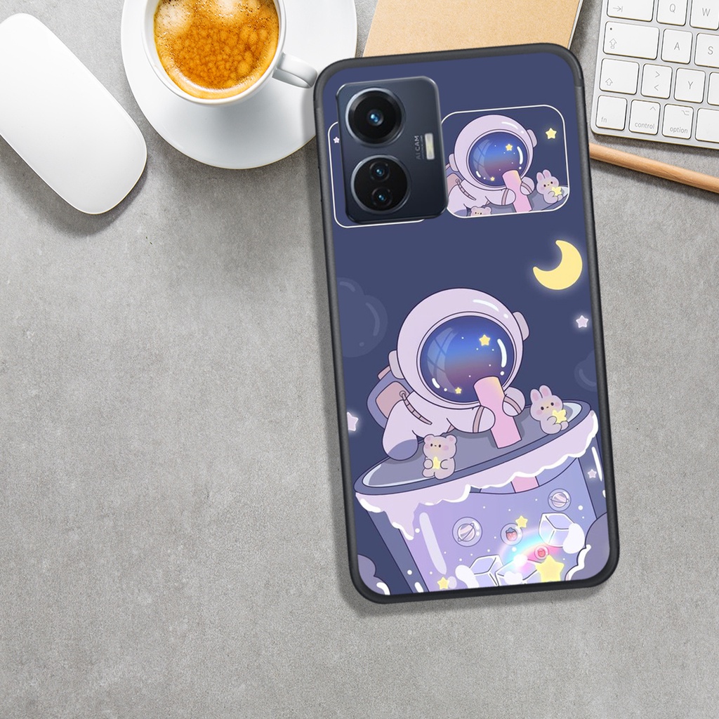 Ốp Lưng VIVO Y55 5G - Y55 2022, In Hình Astronauts ChiBi, Hình Ảnh Sắc Nét, Bao Đẹp.