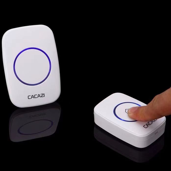 Chuông Cửa Không Dây CACAZI Nút Nhấn Có 36 Tiếng Chuông, 4 Nút Chỉnh Âm Lượng, Cắm Vào Dùng Ngay, Khoảng Cách 300m
